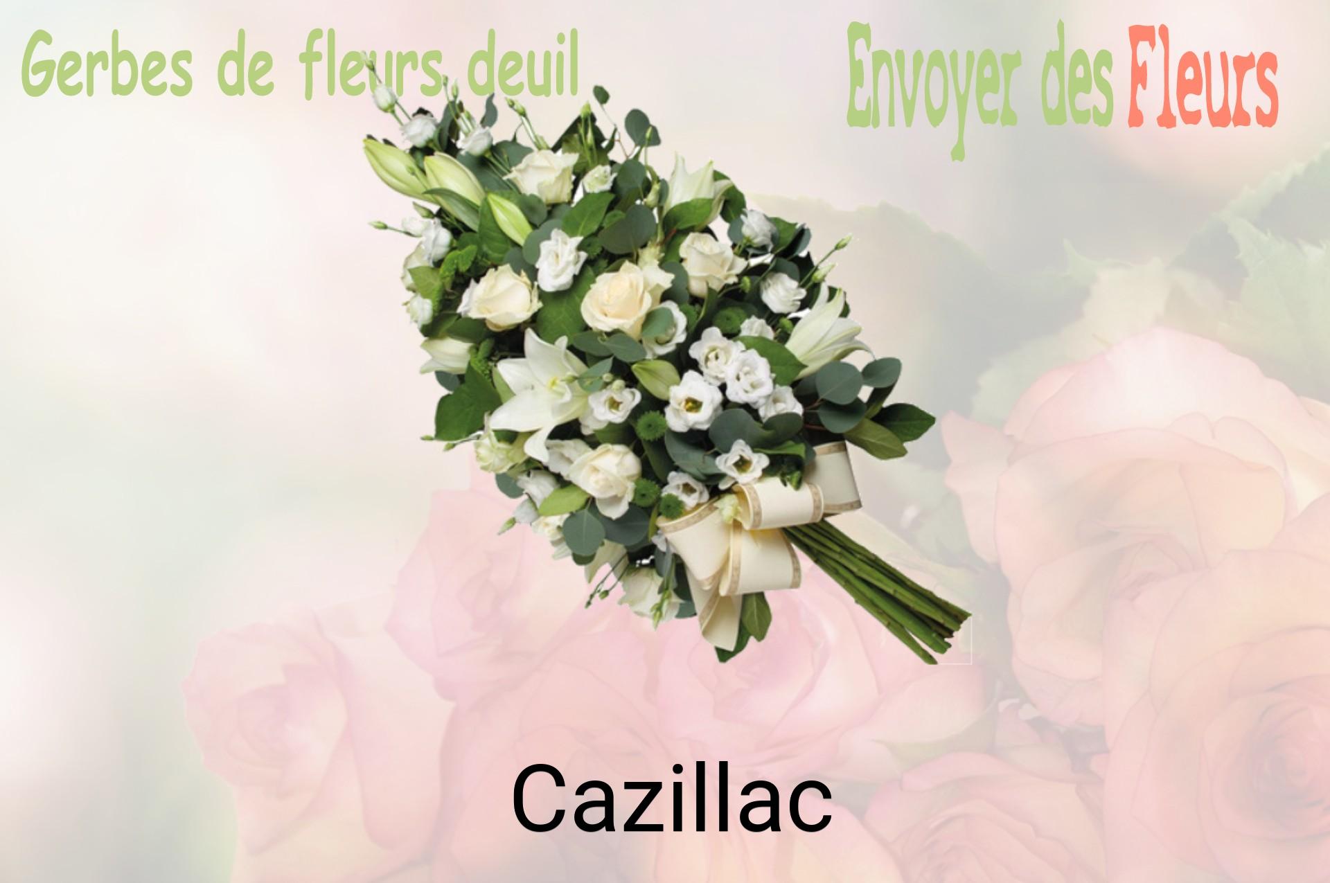 Gerbe de fleurs de deuil livrée à Cazillac